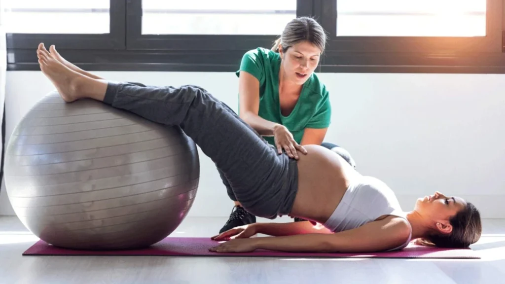 Exercise as part of pelvic floor therapy for women during pregnancy