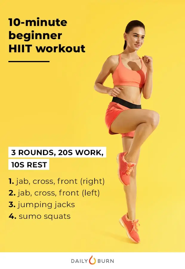 High-intensity interval training (HIIT) for women at home to burn calories and boost metabolism.