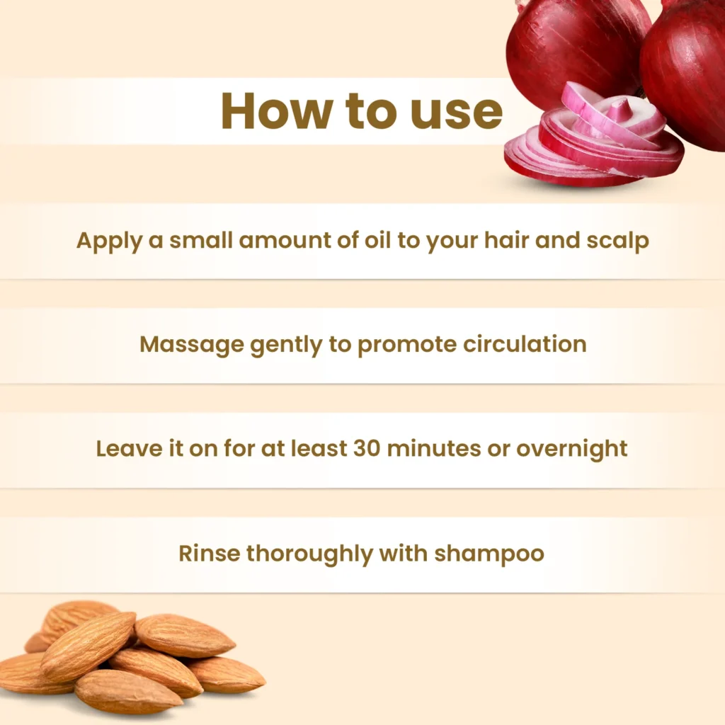 How to use onion oil for hair growth at home